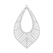 Stainless Steel - Rostfrei Stahl Anh&auml;nger Bohemian Blatt Silver