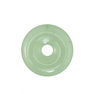 Naturstein Anh&auml;nger Aventurinquarz Donut 25mm Green