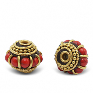 Bohemian-Perlen Red-antique gold