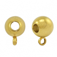 Stainless Steel - Rostfrei Stahl Perlen mit &Ouml;se 8mm Gold