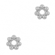 Stainless Steel - Rostfrei Stahl Perlen Spacer Bali Ringe 5mm Silver