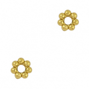 Stainless Steel - Rostfrei Stahl Perlen Spacer Bali Ringe 4mm Gold