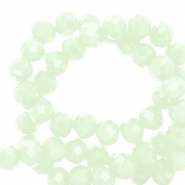 Top Glas Facett Perlen 4x3mm rondellen Mint green