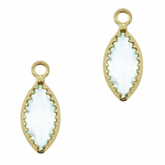 Anh&auml;nger Kristallglas Oval Light sky blue-gold