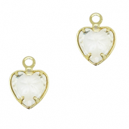 Anh&auml;nger Kristallglas Herz Crystal-gold