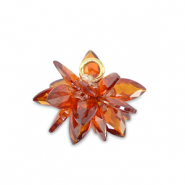 Zirkonia-Anh&auml;nger Blume Rusty orange