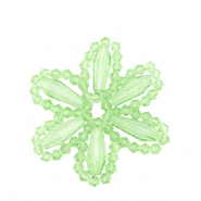 Top Facett Perlen Anh&auml;nger Blume Green