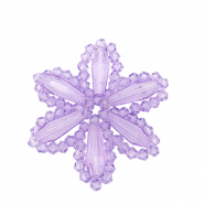 Top Facett Perlen Anh&auml;nger Blume Purple