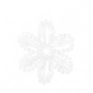 Top Facett Perlen Anh&auml;nger Blume Transparent