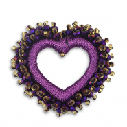 Top Facett Anh&auml;nger Herz Grape Purple
