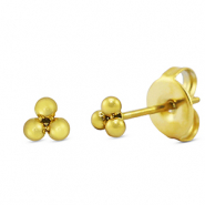 Ohrringe / Ohrstecker aus Stainless Steel - Rostfreiem Stahl Gold