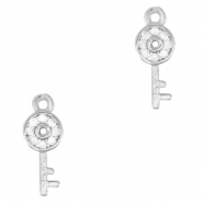 Brass TQ Metall Anh&auml;nger Schl&uuml;ssel Silver