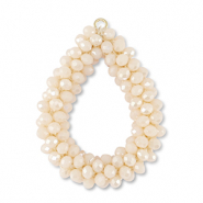 Top Facett Anh&auml;nger Tropfen Vanilla white