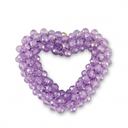 Top Facett Anh&auml;nger Herz Purple