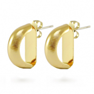 Brass TQ Metall Ohrstecker Gold