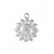 Stainless Steel - Rostfrei Stahl Anh&auml;nger Blume Silver