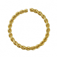 Stainless Steel - Rostfrei Stahl Schmuckzubeh&ouml;r Bindering Gold