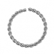 Stainless Steel - Rostfrei Stahl Schmuckzubeh&ouml;r Bindering Silver