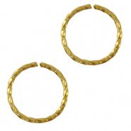 Stainless Steel - Rostfrei Stahl Schmuckzubeh&ouml;r Bindering Gold