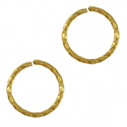 Stainless Steel - Rostfrei Stahl Schmuckzubeh&ouml;r Bindering Gold