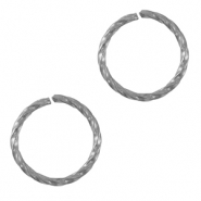 Stainless Steel - Rostfrei Stahl Schmuckzubeh&ouml;r Bindering Silver