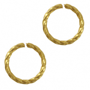Stainless Steel - Rostfrei Stahl Schmuckzubeh&ouml;r Bindering Gold