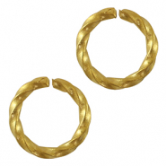 Stainless Steel - Rostfrei Stahl Schmuckzubeh&ouml;r Bindering Gold