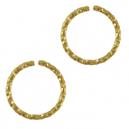 Stainless Steel - Rostfrei Stahl Schmuckzubeh&ouml;r Bindering Gold