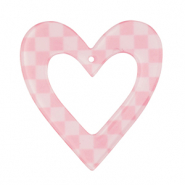 Resin Anh&auml;nger Herz Pink