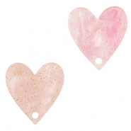 Resin Anh&auml;nger Herz Light pink