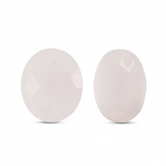 Naturstein Anh&auml;nger Rosenquarz Oval Light pink