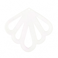 Resin Anh&auml;nger Muschel Off white