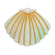 Resin Anh&auml;nger Muschel Mint green