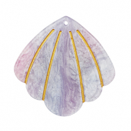 Resin Anh&auml;nger Muschel Purple
