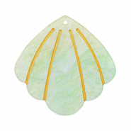 Resin Anh&auml;nger Muschel Mint green