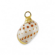 Muschel Anh&auml;nger Specials Schnecke Brown-gold