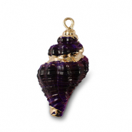 Muschel Anh&auml;nger Specials Purple-gold