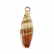 Muschel Anh&auml;nger Specials Multicolour red brown-gold
