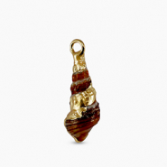Muschel Anh&auml;nger Specials Dark brown-gold