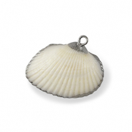 Muschel Anh&auml;nger Specials Jakobsmuschel White-silver