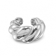 Ringe aus Stainless Steel - Rostfreiem Stahl Verdreht Silver