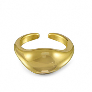 Ringe aus Stainless Steel - Rostfreiem Stahl Tropfen Gold