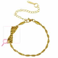 Armb&auml;nder aus Stainless Steel - Rostfreiem Stahl Verdreht Gold