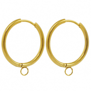 Ohrringe aus Stainless Steel - Rostfreiem Stahl Creolen 22mm Gold