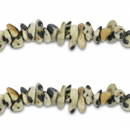 Chip Steine Perlen Dalmatiner Jaspis Greige-black