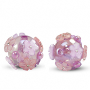 Acryl perlen Blume Purple-pink