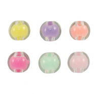 Acryl Perlen Runden Herz Multicolor