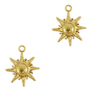 Stainless Steel - Rostfrei Stahl Anh&auml;nger Sonne Gold