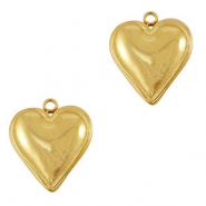 Stainless Steel - Rostfrei Stahl Anh&auml;nger Herz Gold