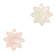 Resin Anh&auml;nger Blume Light pink